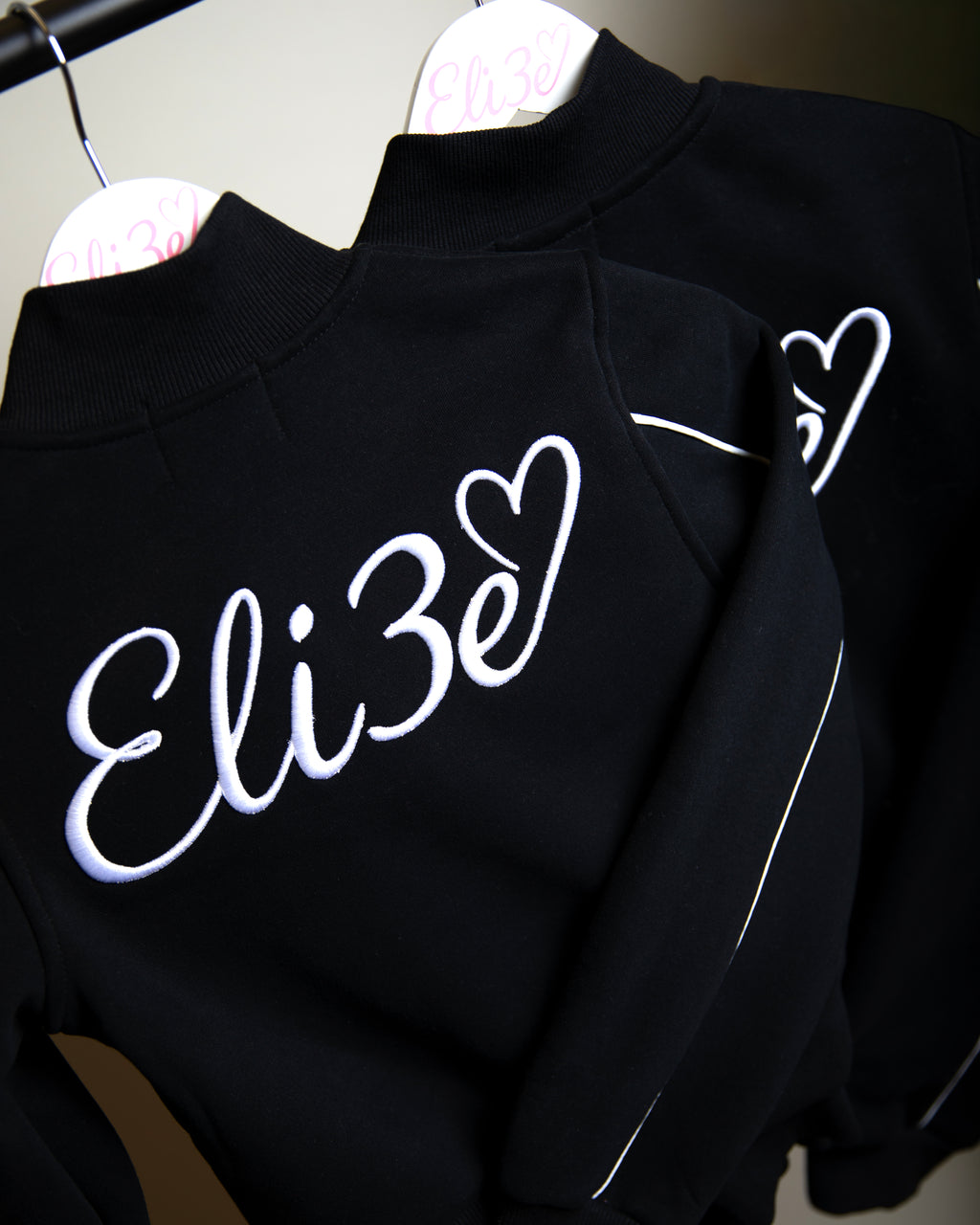 Eli3e Essentials Black Quarter Zip Tracksuit