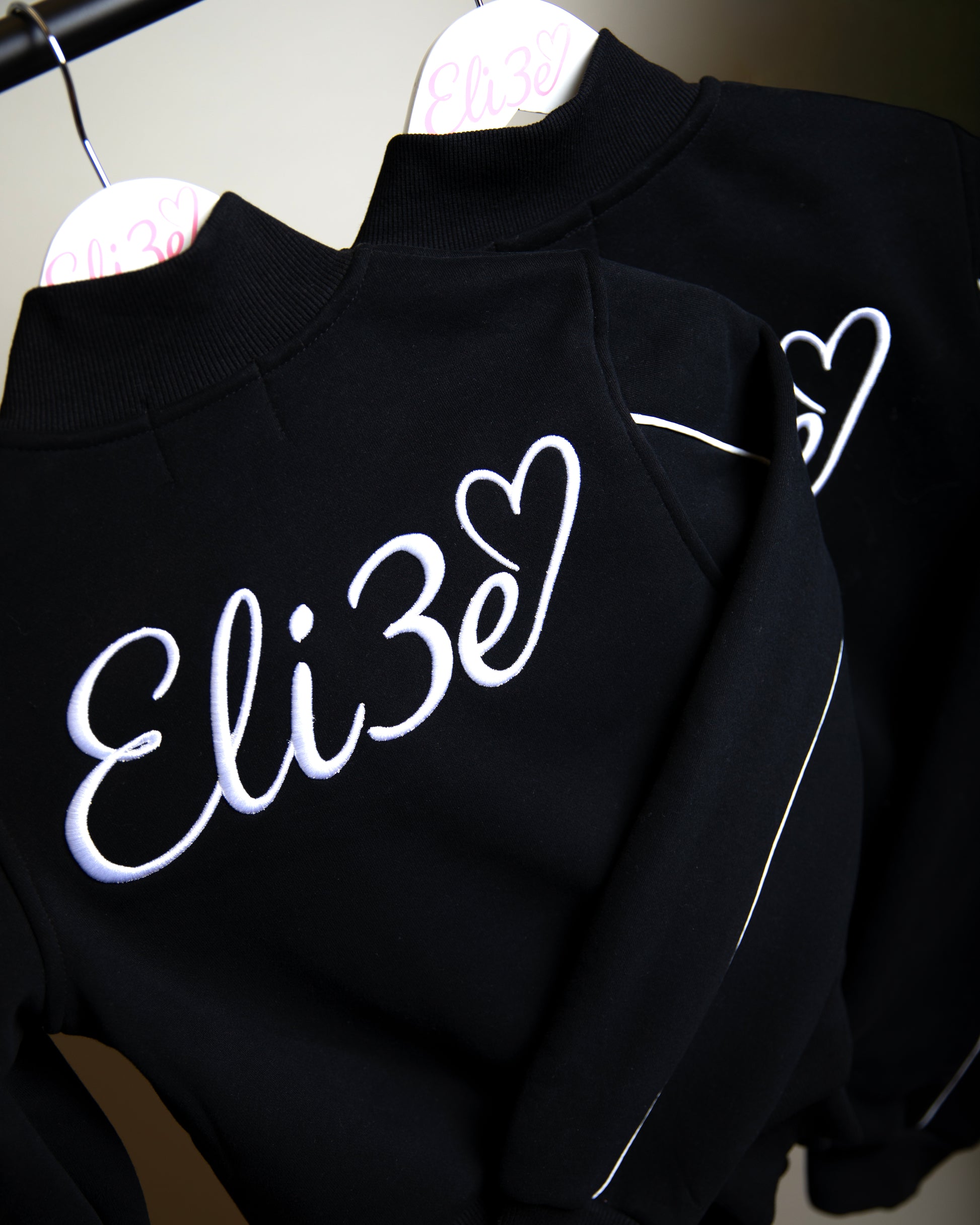 Eli3e Essentials Black Quarter Zip Tracksuit