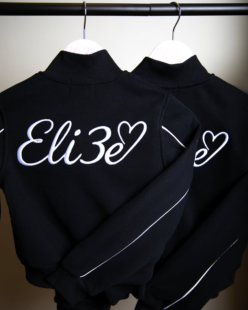 Eli3e Essentials Black Quarter Zip Tracksuit