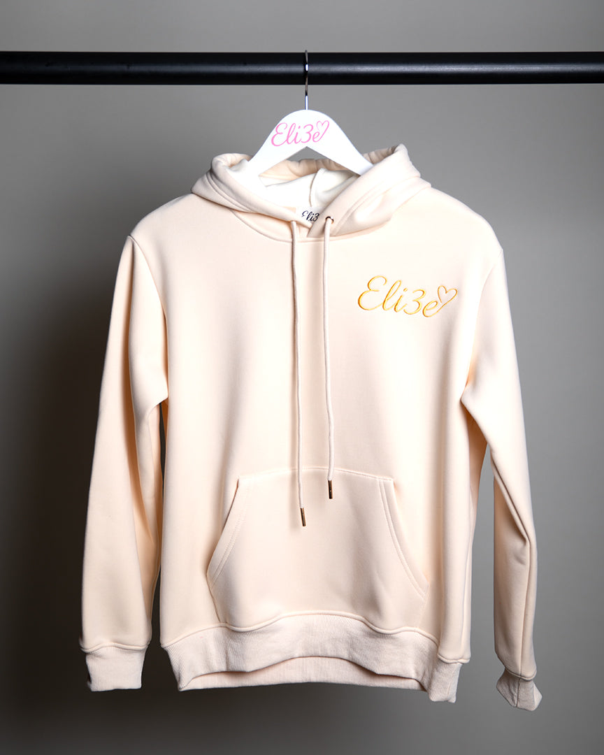 Eli3e Signature Hoodie - Cream