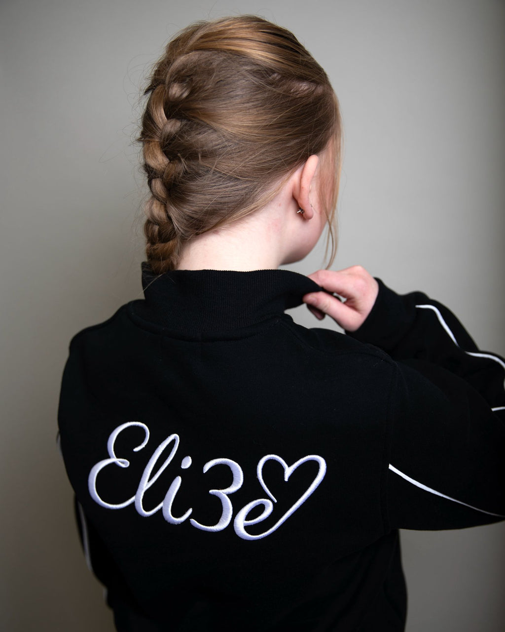 Eli3e Essentials Black Quarter Zip Tracksuit