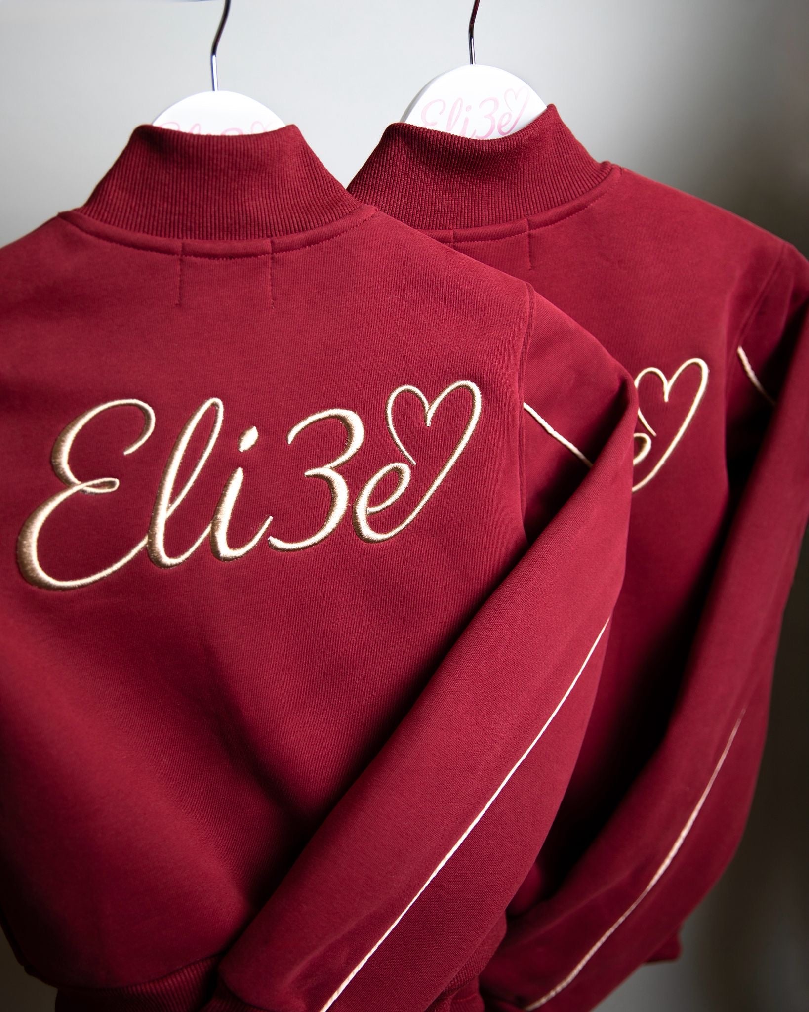 Eli3e Essentials Burgundy Quarter Zip Tracksuit